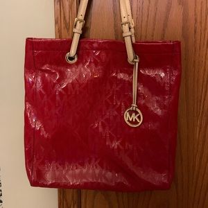 Red Patent MK Tote